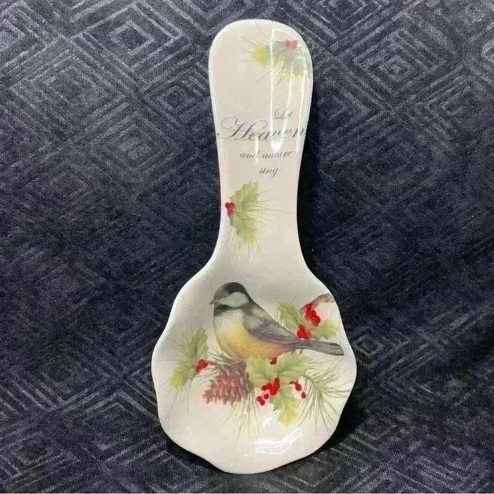 Cracker Barrel Christmas Spoon Rest Season Of Peace Red Cardinal Bird